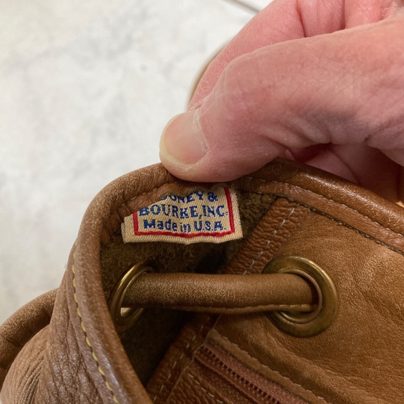 Vintage Dooney & Bourke Canyon Tan Leather Convertible Mini Backpack MADE in USA - Picture 7 of 9